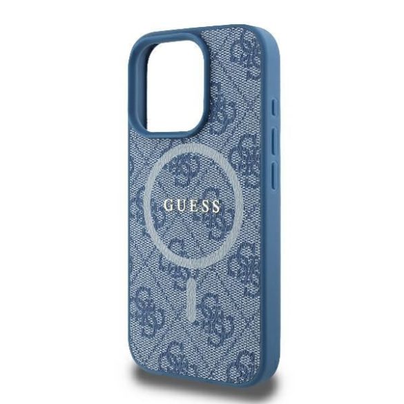 Guess GUHMP16XG4GFRB 4G Ring Classic Logo MagSafe keménytok iPhone 16 Pro Max - kék