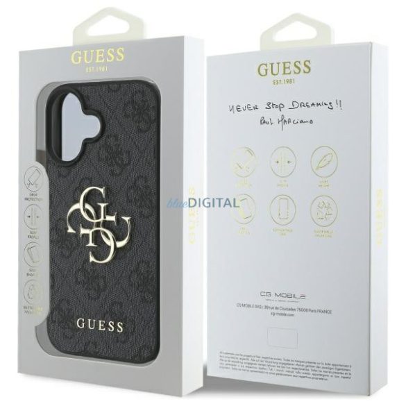 Guess GUHCP16M4GMGGR 4G Big Logo keménytok iPhone 16 Plus - fekete