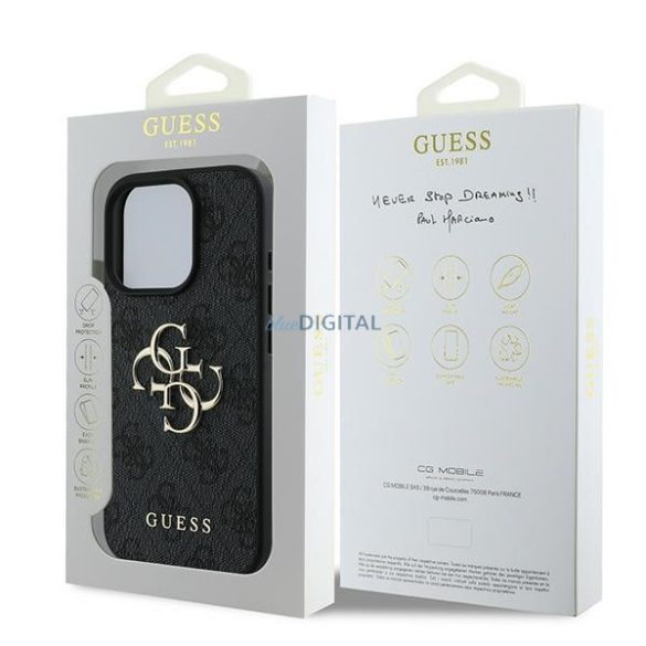 Guess GUHCP16L4GMGGR 4G Big Logo keménytok iPhone 16 Pro - fekete