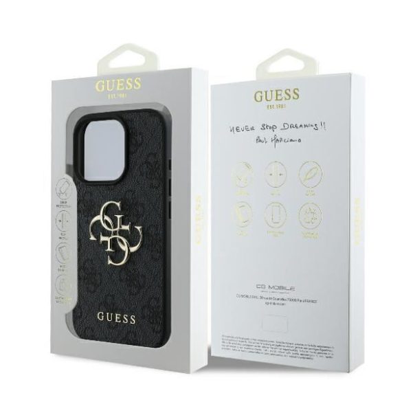 Guess GUHCP16X4GMGGR 4G Big Logo keménytok iPhone 16 Pro Max - fekete