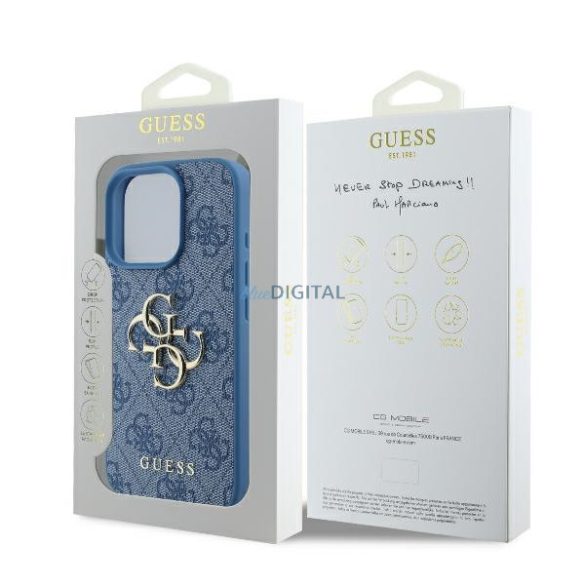 Guess GUHCP16L4GMGBL 4G Big Logo keménytok iPhone 16 Pro - kék