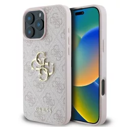   Guess GUHCP16X4GMGPI 4G Big Logo keménytok iPhone 16 Pro Max - rózsaszín