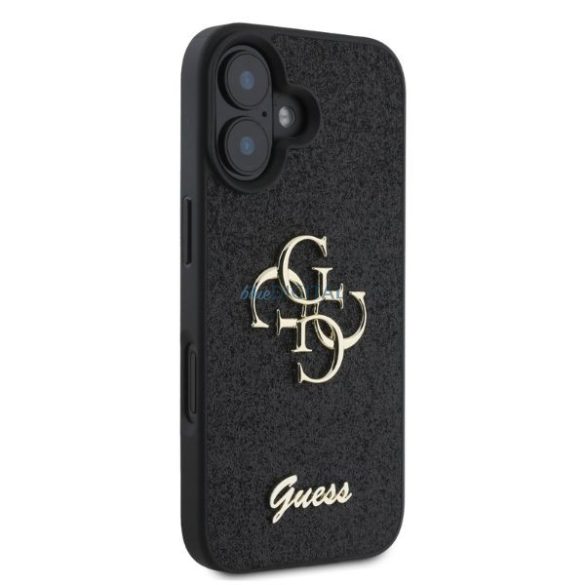 Guess GUHCP16SHG4SGK Fixed Glitter Big 4G keménytok iPhone 16 - fekete