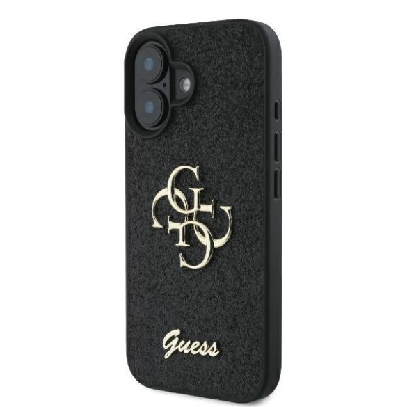 Guess GUHCP16MHG4SGK Fixed Glitter Big 4G keménytok iPhone 16 Plus - fekete