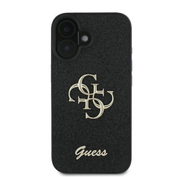 Guess GUHCP16MHG4SGK Fixed Glitter Big 4G keménytok iPhone 16 Plus - fekete