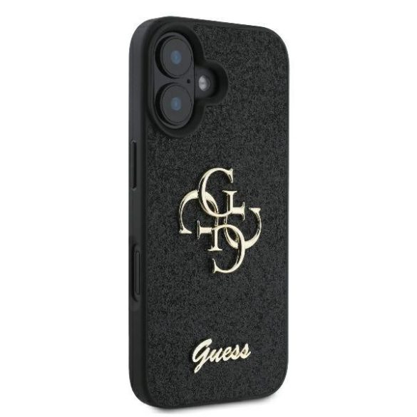 Guess GUHCP16MHG4SGK Fixed Glitter Big 4G keménytok iPhone 16 Plus - fekete