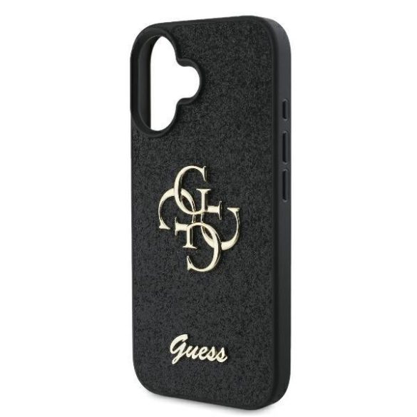 Guess GUHCP16MHG4SGK Fixed Glitter Big 4G keménytok iPhone 16 Plus - fekete