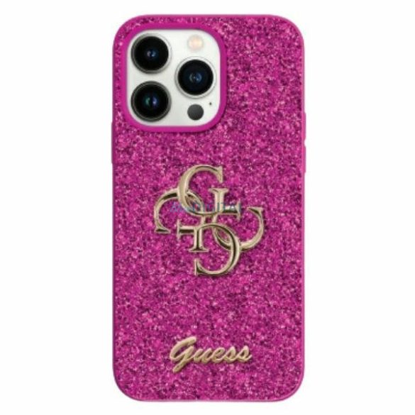 Guess GUHCP16SHG4SGU Fixed Glitter Big 4G keménytok iPhone 16 - lila