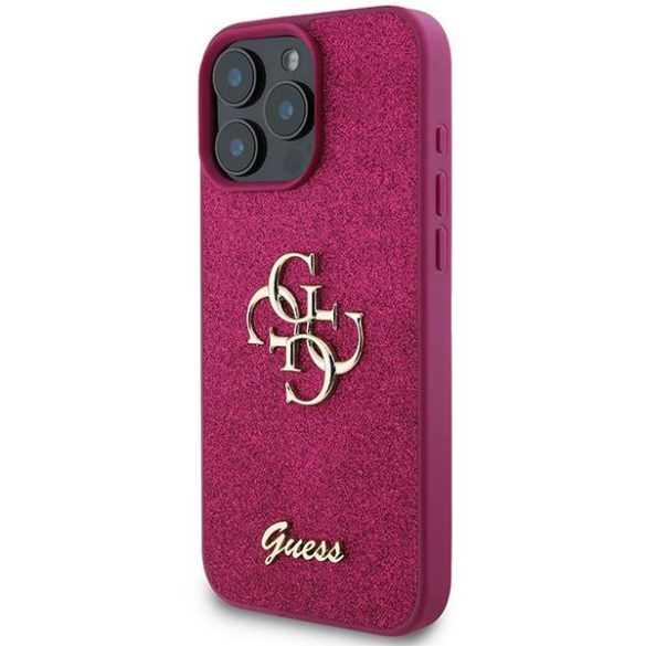 Guess GUHCP16LHG4SGU Glitter Script Big 4G keménytok iPhone 16 Pro - lila