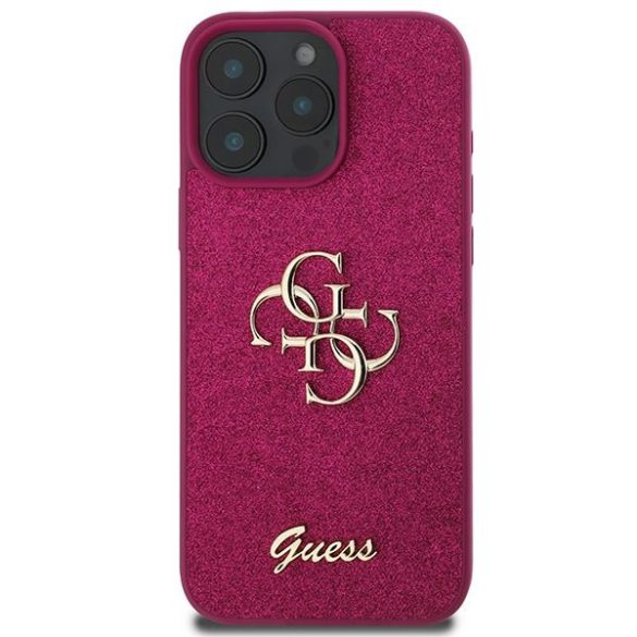 Guess GUHCP16LHG4SGU Glitter Script Big 4G keménytok iPhone 16 Pro - lila