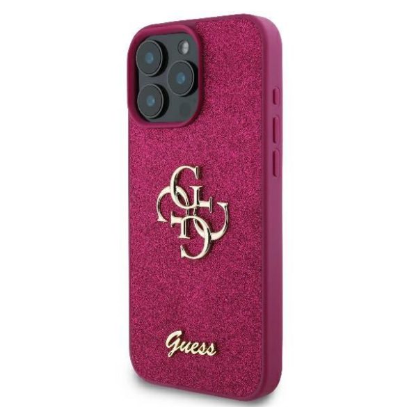 Guess GUHCP16XHG4SGU Fixed Glitter Big 4G keménytok iPhone 16 Pro Max - lila