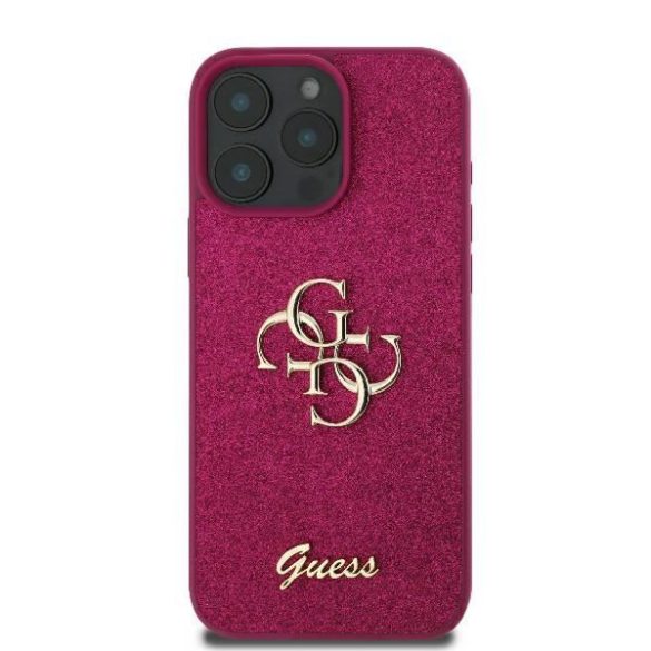 Guess GUHCP16XHG4SGU Fixed Glitter Big 4G keménytok iPhone 16 Pro Max - lila