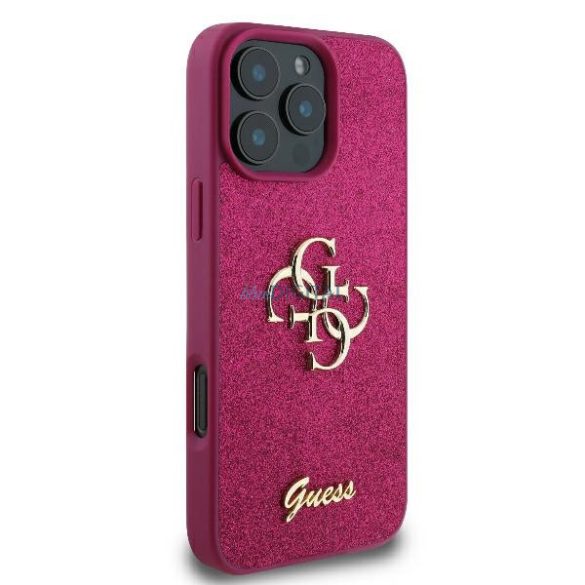 Guess GUHCP16XHG4SGU Fixed Glitter Big 4G keménytok iPhone 16 Pro Max - lila