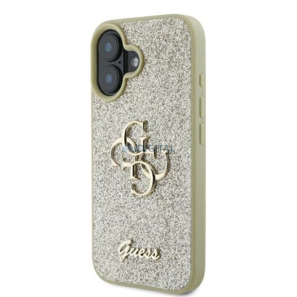 Guess GUHCP16MHG4SGD Fixed Glitter Big 4G keménytok iPhone 16 Plus - arany színű