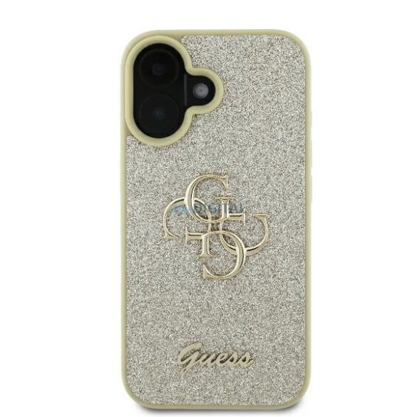 Guess GUHCP16MHG4SGD Fixed Glitter Big 4G keménytok iPhone 16 Plus - arany színű