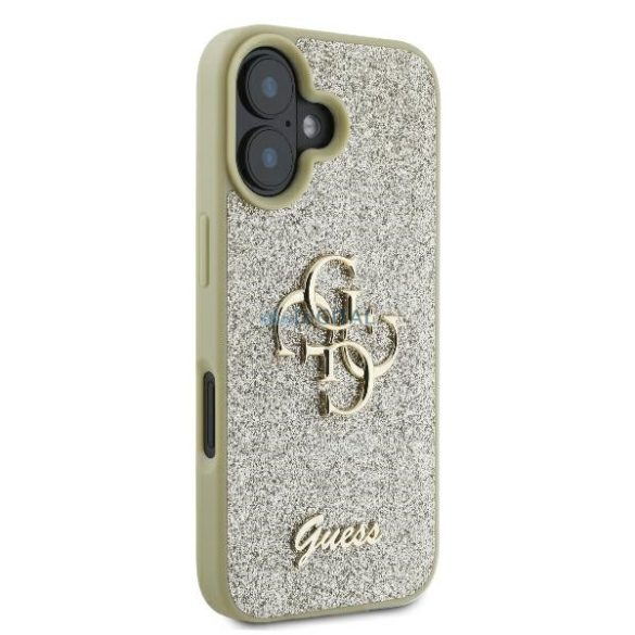 Guess GUHCP16MHG4SGD Fixed Glitter Big 4G keménytok iPhone 16 Plus - arany színű