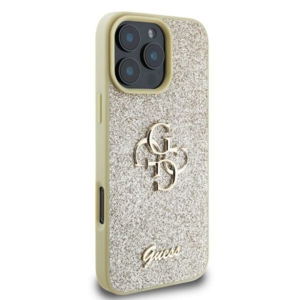 Guess GUHCP16XHG4SGD Fixed Glitter Big 4G keménytok iPhone 16 Pro Max - arany színű