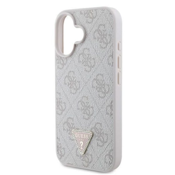 Guess GUHCP16SP4TDSCPP Leather Metal Logo Strass Crossbody keménytok iPhone 16 - rózsaszín