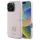 Guess GUHCP16LM4DGPP Silicone Logo Strass 4G keménytok iPhone 16 Pro - rózsaszín