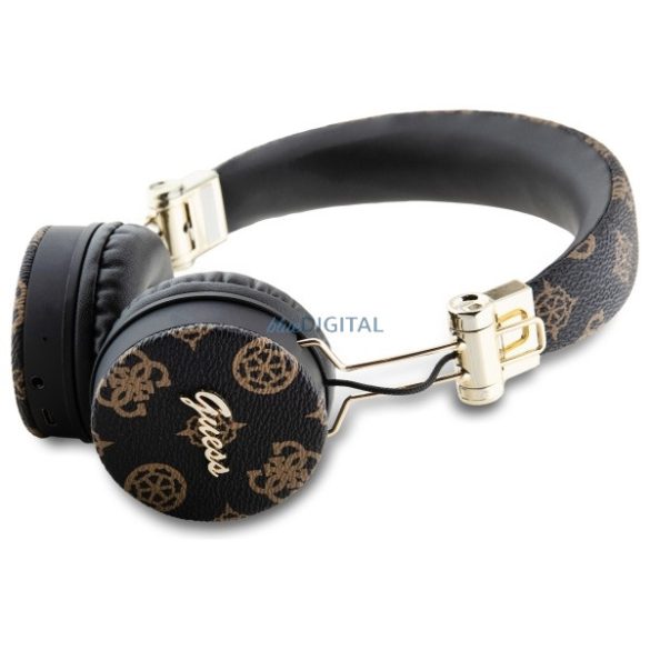 Guess GUBH70EPOSMK Peony Script Round Shape bluetooth vezeték nélküli fejhallgató ENC - fekete