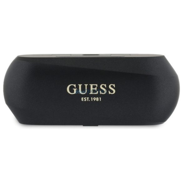 Guess GUTWSC2MCDSK Elongated Metalic Printed Logo TWS Bluetooth vezeték nélküli fülhallgató - fekete