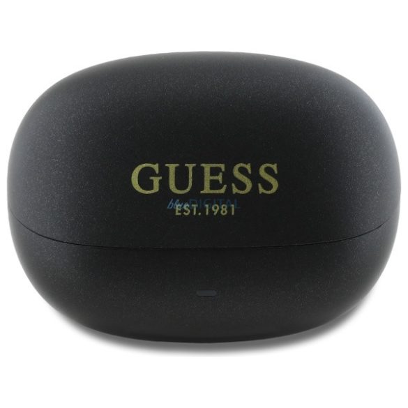 Guess GUTWST88MCTGK Capsule Printed Logo TWS Bluetooth vezeték nélküli fülhallgató - fekete