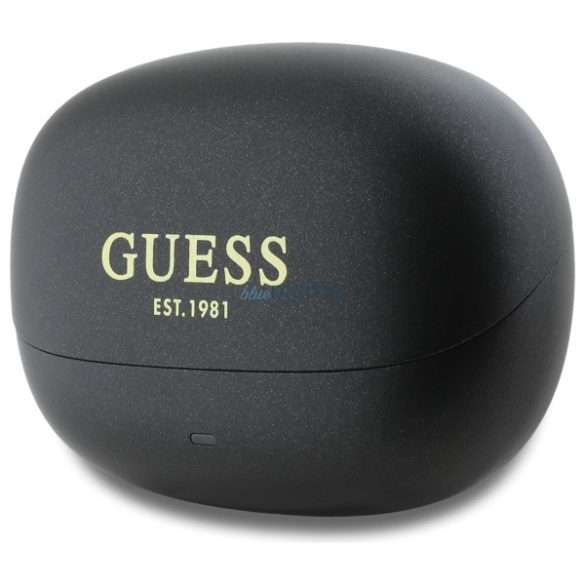 Guess GUTWST88MCTGK Capsule Printed Logo TWS Bluetooth vezeték nélküli fülhallgató - fekete