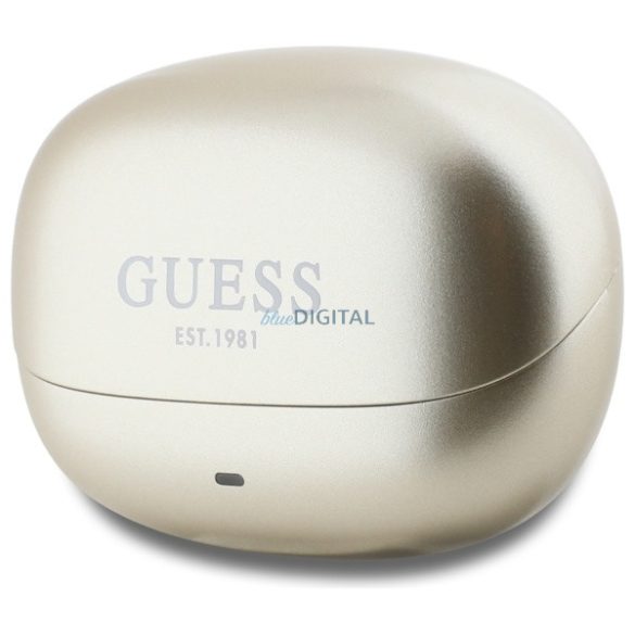 Guess GUTWST88MCTGD Capsule Printed Logo TWS Bluetooth vezeték nélküli fülhallgató - arany színű