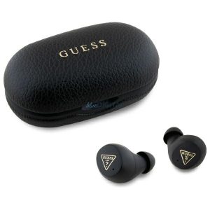 Guess GUTWSPGTSPSK Grained Classic Logo TWS Bluetooth vezeték nélküli fülhallgató - fekete