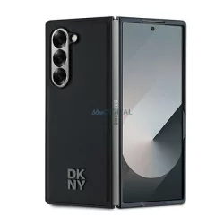   DKNY DKHMZFD6PSMCSLK Magsafe Plain Leather Metal Stack Logo tok Samsung Galaxy Z Fold6 F956 - fekete