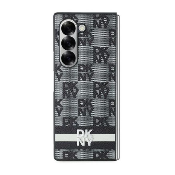 DKNY DKHCZFD6PCPTSSK Chequered Pattern Printed Stripes tok Samsung Galaxy Z Fold6 F956 - fekete