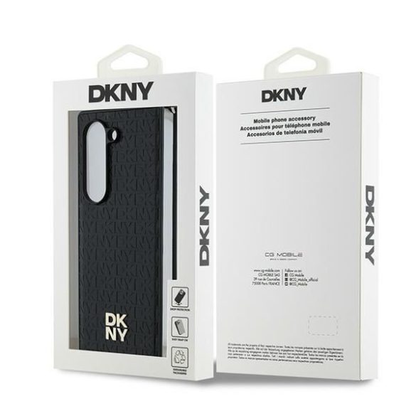 DKNY DKHMZFD6PSHRPSK Repeat Pattern Stack Logo tok Samsung Galaxy Z Fold6 F956 - fekete