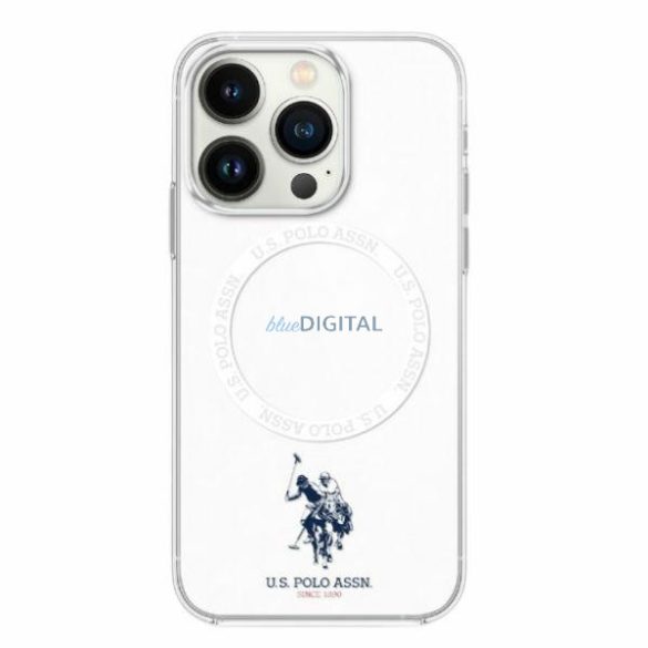 U.S. Polo Assn. USHMP16SHOCLDPW IML Ring MagSafe-kompatibilis tok iPhone 16 - fehér