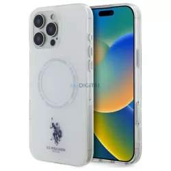   US Polo USHMP16LHOCLDPW IML Ring MagSafe tok iPhone 16 Pro - fehér