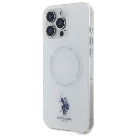 US Polo USHMP16LHOCLDPW IML Ring MagSafe tok iPhone 16 Pro - fehér