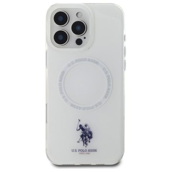 US Polo USHMP16LHOCLDPW IML Ring MagSafe tok iPhone 16 Pro - fehér