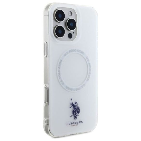 US Polo USHMP16LHOCLDPW IML Ring MagSafe tok iPhone 16 Pro - fehér