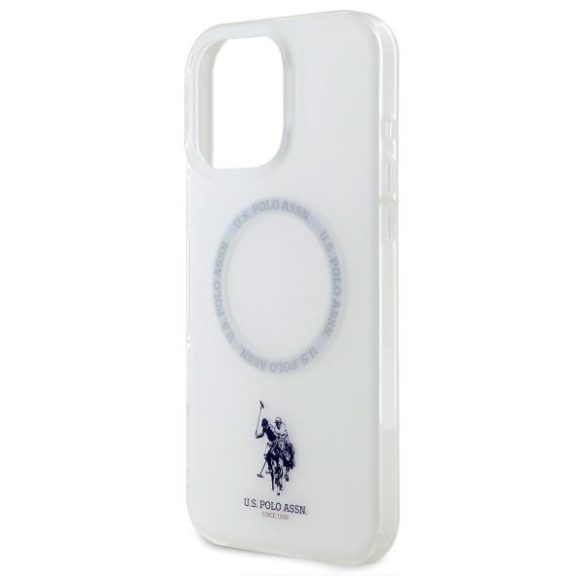 US Polo USHMP16LHOCLDPW IML Ring MagSafe tok iPhone 16 Pro - fehér