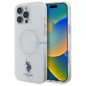 US Polo USHMP16XHOCLDPW IML Ring MagSafe tok iPhone 16 Pro Max - fehér