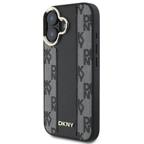 DKNY DKHMP16SPCPVSLK Checkered Pattern Magsafe keménytok iPhone 16 - fekete