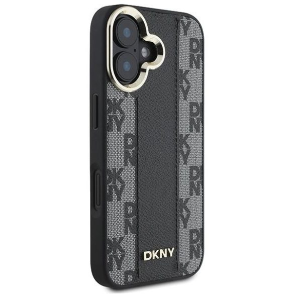 DKNY DKHMP16SPCPVSLK Checkered Pattern Magsafe keménytok iPhone 16 - fekete