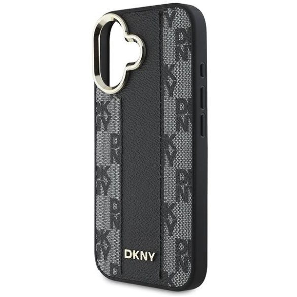 DKNY DKHMP16SPCPVSLK Checkered Pattern Magsafe keménytok iPhone 16 - fekete