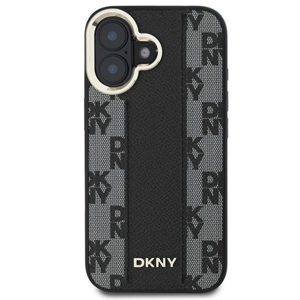 DKNY DKHMP16MPCPVSLK Checkered Pattern Magsafe keménytok iPhone 16 Plus - fekete