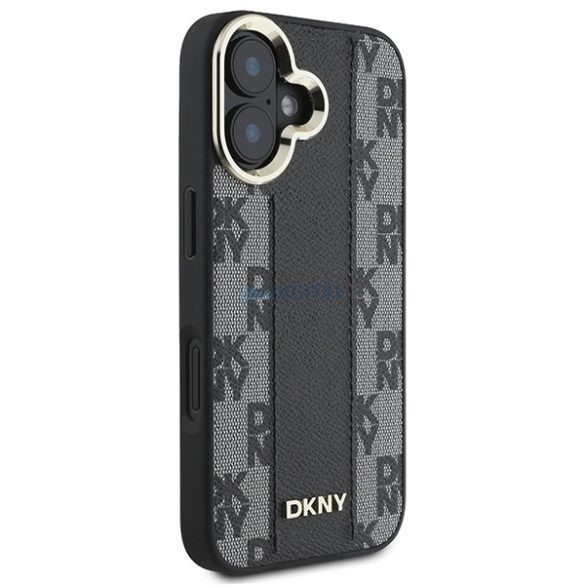 DKNY DKHMP16MPCPVSLK Checkered Pattern Magsafe keménytok iPhone 16 Plus - fekete