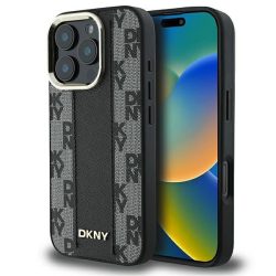   DKNY DKHMP16LPCPVSLK Checkered Pattern Magsafe keménytok iPhone 16 Pro - fekete