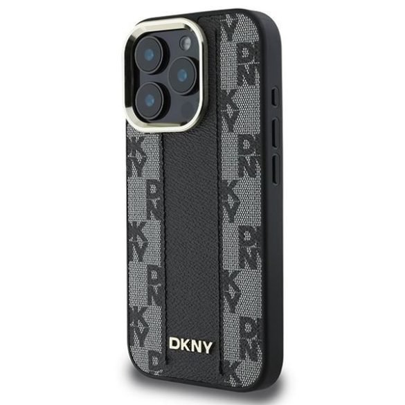 DKNY DKHMP16LPCPVSLK Checkered Pattern Magsafe keménytok iPhone 16 Pro - fekete