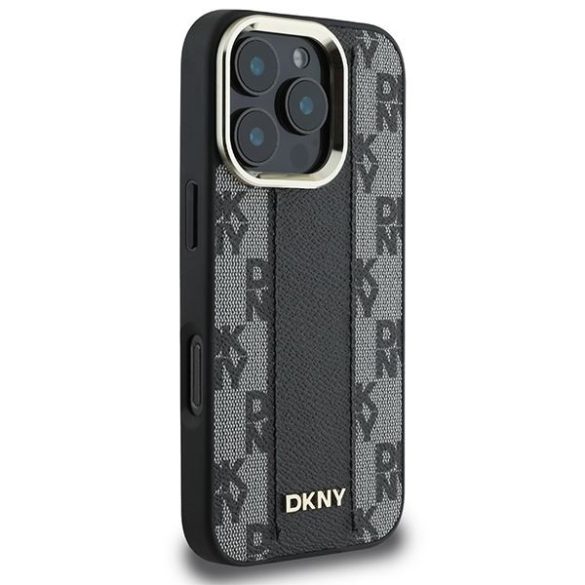 DKNY DKHMP16LPCPVSLK Checkered Pattern Magsafe keménytok iPhone 16 Pro - fekete