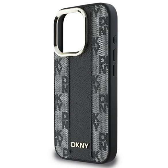 DKNY DKHMP16LPCPVSLK Checkered Pattern Magsafe keménytok iPhone 16 Pro - fekete