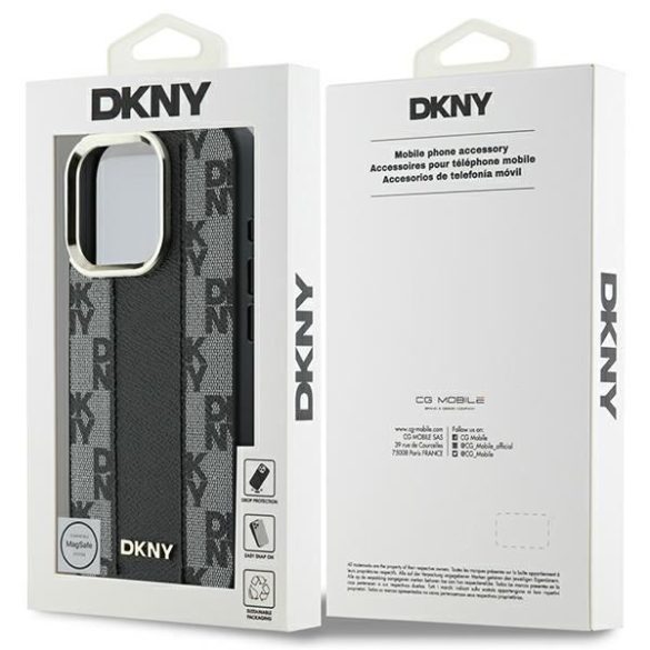 DKNY DKHMP16XPCPVSLK Checkered Pattern Magsafe keménytok iPhone 16 Pro Max - fekete