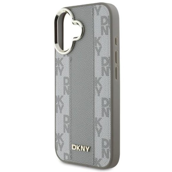 DKNY DKHMP16SPCPVSLE Checkered Pattern Magsafe keménytok iPhone 16 - bézs